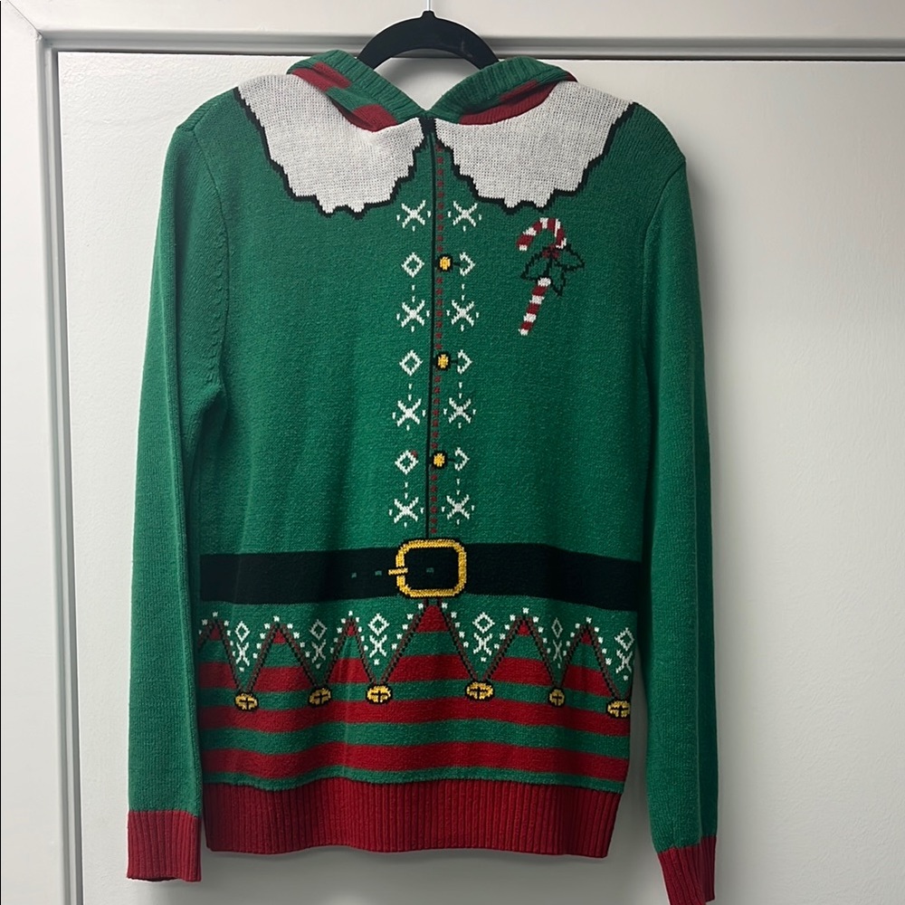 Ugly Christmas Sweater Green Elf Design